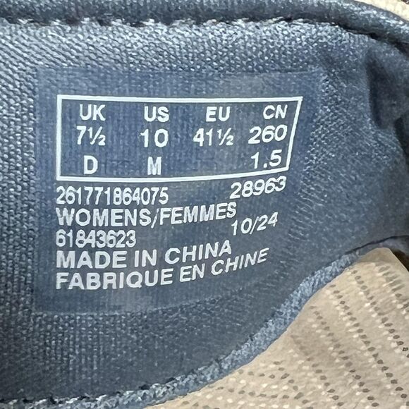 Clarks Cloudsteppers Sandals Womens Size 10 Blue White Striped Slingback Wedge - Picture 7 of 13